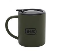 M-Tac Thermal Mug 280 ml - Stainless Steel Insulated Mug with Lid - Camping & Outdoor Coffee Mug - Double Walled Thermal Mug for Office, Car & Travel - Olive Green, Olive
