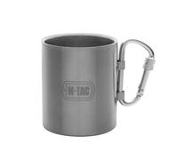 M-Tac Stainless Steel Thermal Mug with Carabiner - 280 ml