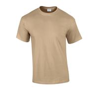 (M, Tan) Gildan Mens Ultra Cotton T-Shirt