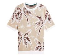 (M, Taupe) Ted Baker Mens Palm Knitted Short-Sleeved T-Shirt