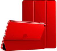 M TECH PU Leather Smart Book Cover for iPad 10.2-inch 9th Gen 2021, iPad 10.2" 8/7th Gen 2020/2019, iPad Air 3 Pro 10.5, Flip Folio Stand Case (Red)