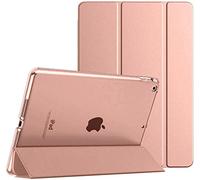 M TECH Smart Pu Leather Flip Folio Stand Case for Apple iPad Air/Air 2 9.7 1st 2nd Gen 2013 2014 & iPad 9.7-Inch 6th / 5th Generation 2018 2017, Smart Book Cover (Rose Gold)