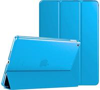 M TECH Smart Pu Leather Flip Folio Stand Case for Apple iPad Air/Air 2 9.7 1st 2nd Gen 2013 2014 & iPad 9.7-Inch 6th / 5th Generation 2018 2017, Smart Book Cover (Sky Blue)