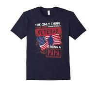(M) The Best Kind of Papa Raises a Veteran Papa Day Tshirt-Father's Day