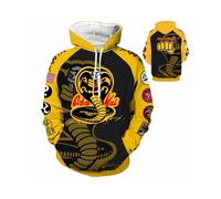 (M) The Kid Karate Cobra Kai Hoodie 3d Animation Clothes Cosplay Pullover Tops Coat