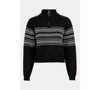 M The Mountain Studio Womens K-2 Ski Half Zip Knitted Sweater Black Size