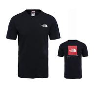 North Face Mens Red Box T-Shirt Casual Tee Crew Shirt Activewear Top Black