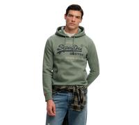 (M, Thyme Green Marl) Superdry Mens Vintage Logo Heritage Relaxed Hoodie