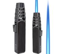 M TIME C CLUB Butane Torch Lighter, Refillable Kitchen Cooking Torch, Windproof, Adjustable Flame, Solar Beam, Blow Torch with Safety Lock for Baking Crème Brûlée (Butane Gas Not Included)