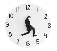 M-TOP Silly Walk Wall Clock, 30 x 30 cm (12 inches), White, Analogue, Wall Mount, Eclectic, Unisex, Adult, Multiple Rooms