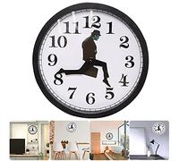 M-TOP Silly Walk Wall Clock, Ministry of Silly Walks Clock, Creative Wall Clock Artwork, Precise Sweep Seconds Silent Clock No-Ticking for Bedroom Office Library, Wall Decor