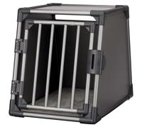 (m) TRIXIE Sloping Dog Transport Cage Aluminium Graphite Travel Box Multi Sizes
