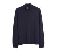(M, True Navy) Farah Mens Zip Neck Sweater Top