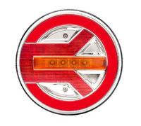 M.U.R.E 12-24V LED Round Hamburger Rear Combination Light Neon Glow Effect Stop Tail Indicator Lamp 10-30V IP65 for Trailer Truck Lorry - MU8847B