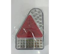 M.U.R.E Left Hand 12V 24V LED Vertical Triangle Rear Trailer Lamp Light Chrome IP67 Reverse Fog - MU8605BL