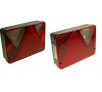 M.U.R.E Pair Left Right Horizontal 5 Function Rear Trailer Lights Stop Tail Indicator Reverse Fog - MU8943BL + R