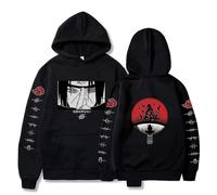 (M) Uchiha Itachi Hoodie Men Womens Couples Coat Naruto Anime Tops Cosplay Hooded Sweatshirt