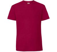 (M UK, Cranberry) Fruit Of The Loom Mens Iconic 195 Ringspun Premium Tshirt