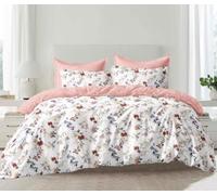 M-V-O 3D Floral King Size Duvet Cover Set, Soft Microfibre Bedding with Pillowcases, Easy Care Reversible Quilt Cover, Lightweight Duvet Set, Fleur Flower Print