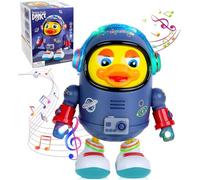 M-V-O Dancing Duck Toy with Lights & Music Wiggling Space Robot Duck for Kids Ages 3+, Fun Interactive Birthday Gift for Boys & Girls