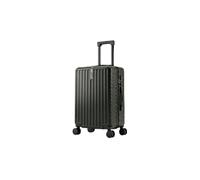 M-V-O Ezy Flo 20” Cabin Suitcase with Hook Lightweight Hard Shell Carry-On Luggage, 8 Spinner Wheels, Telescopic Handle, Travel Case for Weekend & Business Trips (Black)