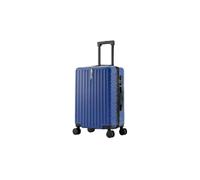 M-V-O Ezy Flo 20” Cabin Suitcase with Hook Lightweight Hard Shell Carry-On Luggage, 8 Spinner Wheels, Telescopic Handle, Travel Case for Weekend & Business Trips (Blue)