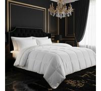M-V-O Super-King Goose Feather Down Duvet Quilt Luxury Comforter Deluxe, Best Hotel Quality, Super Soft, Warm and Cosy, Anti Allergy, Computer Quilted 18 Tog