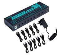 M-VAVE Guitar Pedal Isolated Power Supply Portable for Bass Effect 11 Isolated Multiple Output DC 9V 5V USB Output LED Light 300mA 1A Portable Guitar Cables