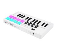 M-VAVE MIDI Keyboard Controller, Mini 25 Key MIDI Keyboard, SMK-25, Electronic MIDI Keyboard Controller Pad Built-in Battery White