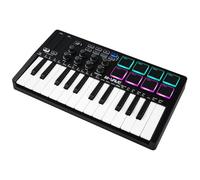 M-VAVE Mini 25 Keys MIDI Keyboard Control Keyboard Music Arranger Keyboard Electronic MIDI Keyboard Controller Pad SMK-25 Black and White Built-in Battery