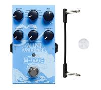 M-VAVE MINI-UNIVERSE Mini Reverb Guitar Effects Pedal,Digital Reverb Pedal with 9 Modes,True Bypass, Supply-Perfect Mini Reverb with Footswitch Topper&Audio Cable (MINI-UNIVERSE Blue)