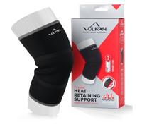 Vulkan Classic Neoprene Knee Support, Navy Blue/Red, Medium