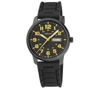 M WATCH Unisex Analogue Watch WBD.90320.RB, 40 mm | Sports watch with black rubber strap, black dial and day-date display