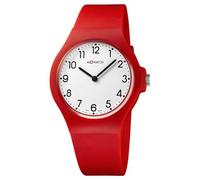 M WATCH Unisex Analogue Watch WYA.37110.RC, 37 mm | Sports watch with red rubber strap, white dial