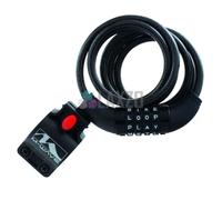 M-Wave 4 Digit Combination Cable Lock Bike Bicycle Coil 8 x 1500mm With Bracket