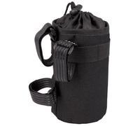 M-Wave Unisex - Adult Amsterdam Bottle ISO Bottle Holder Bag, Handlebar Bag, Insulated, Tool-Free Assembly, with Reflective Logo and Drawstring Closure, Black
