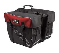 M-Wave Amsterdam Double Bicycle Carrier Bag - Black/Red