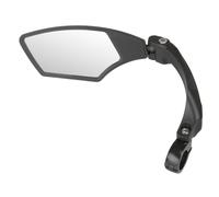 M-Wave Bicycle Mirror - Left Side - Alloy Clamp - Toughened Real Glass Lens