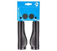 M-wave Cloud Buff Fix Grips 138 mm Black Leather / Black Anodised