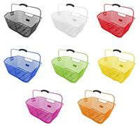 M-Wave. Front Mesh Steel Wire Bike Cycle Basket W/Handle Front Or Rear Shopping Luggage Basket (ORANGE)