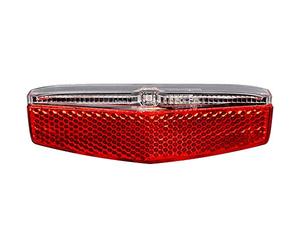 M-Wave Helios Unisex Adult USB Battery Pannier Rack Rear Light, Red