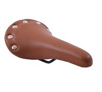 M-Wave Riveted Classic Traditional Retro Old School Fixie Road Seat Vintage Bike Saddle Brown, Blue Or White (Brown)