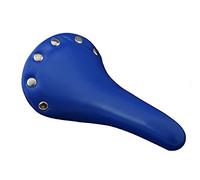 M-Wave Riveted Classic Traditional Retro Old School Fixie Road Seat Vintage Bike Saddle Brown, Blue Or White (Blue)