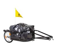 M-Wave Stalwart Single 40 Einspur Gepäckfahrradanhänger, Fahrradanhänger, Lastenanhänger, Einrad-Anhänger, Transportanhänger, Gepäckanhänger mit Tasche, Tragkraft 35 kg.