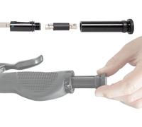 M-Wave Unisex - Adult 18809781 Bicycle Multi Tool Handlebar 12 Functions S2 Steel for 18.5-20mm with Chain Riveter & Tubeless Set in Aluminium Case InGrip Black