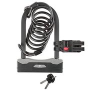 M-WAVE Unisex Adult B and S Shackle Lock with Spiral Cable - Black, 165 x 247 mm