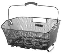 M-Wave Unisex Adult BA-RM Clamp Wire Basket - Black, 41 x 31 x 17 cm