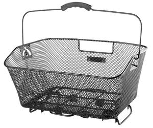 M-Wave Unisex Adult BA-RM Clamp Wire Basket - Black, 41 x 31 x 17 cm
