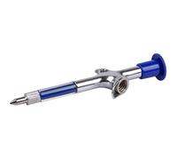 M-Wave Unisex - Adult Grease Gun Grease Syringe, Aluminium Body, Ergonomic Shape, Handy, Silver/Blue