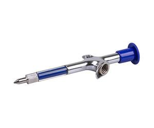 M-Wave Unisex - Adult Grease Gun Grease Syringe, Aluminium Body, Ergonomic Shape, Handy, Silver/Blue